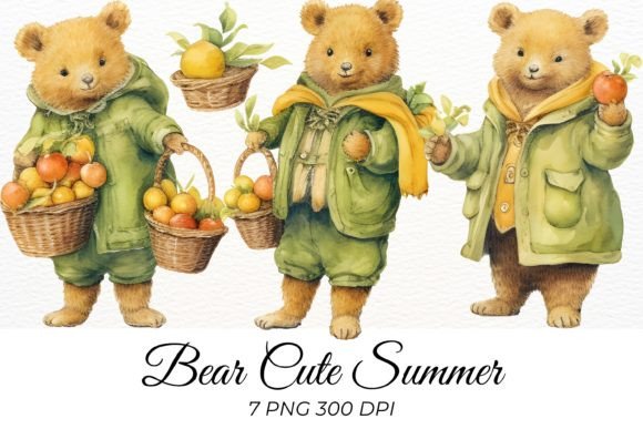 Adorable Watercolor Bear Designs: Cute Illustrations