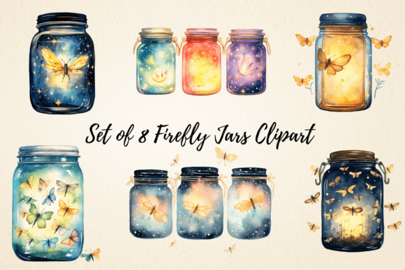 Firefly Jars Watercolor Clipart Bundle: Illustrations Review