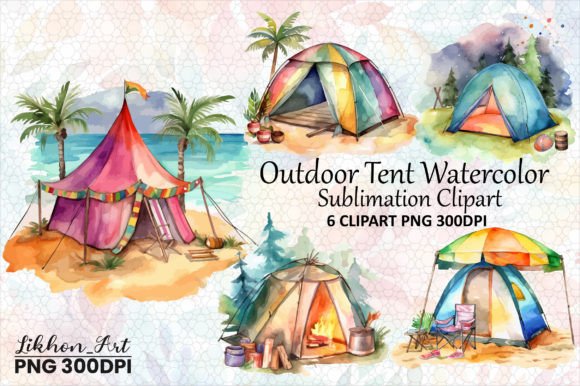Outdoor Tent Watercolor Clipart Illustrations Review