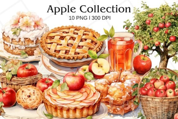 Summer Apple Watercolor Clipart Illustrations Review