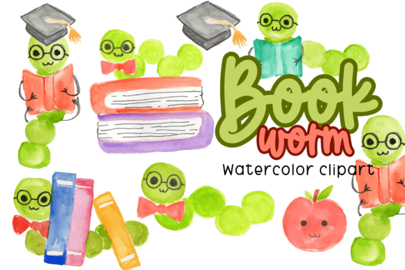 Watercolor Bookworm Clipart: An Embroidery Review