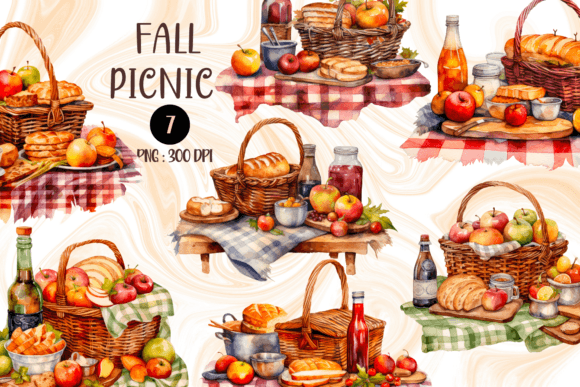 Watercolor Fall Picnic PNG Sublimation Review